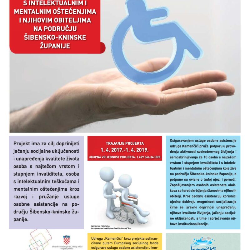 Osiguravanje usluge osobne asistencije - Udruga Kamenčići