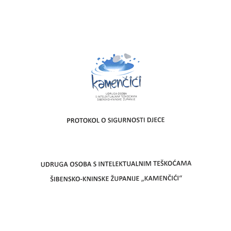 Protokol o sigurnosti djece udruge “Kamenčići” - Udruga Kamenčići